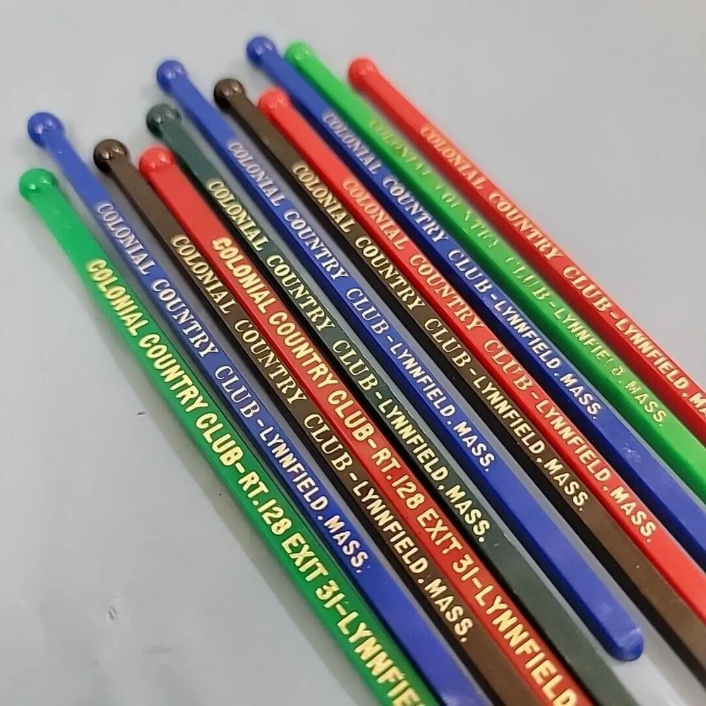 Vintage Colonial Country Club Lynnfield Swizzle Stir Sticks Lot of (11) Stirrers